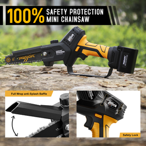 Swansoft Chainsaw Battery Powered Pruning Pole <b>Saw</b> <b>Mini</b> Cordless Chain <b>Saw</b> - Product Image 6
