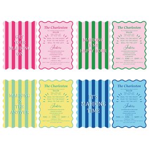 Accessoire de jeu de Mahjong imperméable, imprimé double face 7*5 pouces, un cadeau idéal pour les amateurs de Mahjong, pour les soirées de jeu en famille - Product Image 4