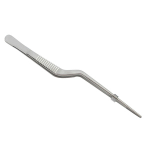 Pinzas de bayoneta de acero inoxidable de 14 cm con forma de pistola y punta dentada para manipulación de tejidos en laboratorios médicos y ORL - Product Image 4