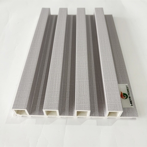 Modern Wood <strong>Plastic</strong> WPC LED Light Wall Panel Water-Proof Indoor Hollow Decoration Timber <strong>Cladding</strong> for <strong>Bathroom</strong> Fluted Laminated - Product Image 5