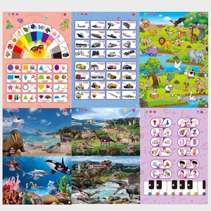 Lector de Libros Electrónicos de Audio Bilingüe en Inglés y Español 13 en 1, Póster de Aprendizaje Musical, Tabla de Pared Interactiva <span class=keywords><strong>para</strong></span> Niños, Juguete Educativo - Product Image 5