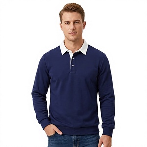 Top Quality Long Sleeve <b>Navy</b> <b>Blue</b> And All Colours <b>Polo</b> <b>Shirt</b> Solid Color Knitted Cotton Fabric <b>Polo</b> T <b>Shirt</b> For Man - Product Image 1