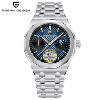 PAGANI DESIGN Nouvelle montre de luxe pour homme, automatique, mécanique, avec cadran lunaire, verre saphir, acier inoxydable, montre mécanique de style business