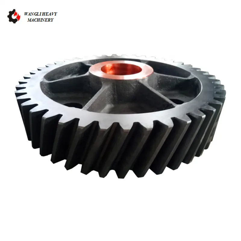 ליהוק פלדה תעשייתית יצרן גדול קוטר ציוד ייצור גלגל גדול גלגל gear סליל