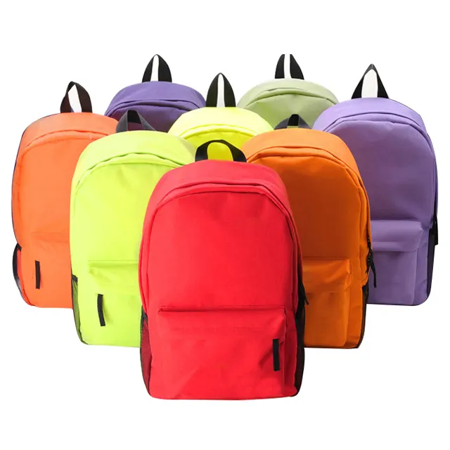 Mochila escolar grande unissex personalizada para estudantes, mochila escolar simples para homens e estudantes em cor sólida, mochila grande para uso ao ar livre