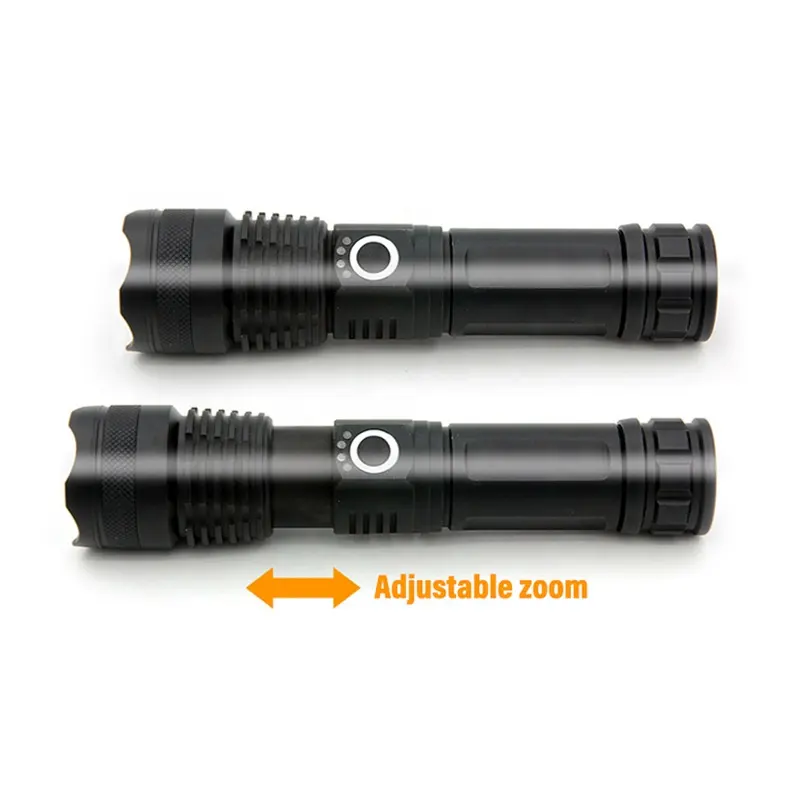 100w metal rechargeable torches for hunting long range super bright flashlight 100000 lumen led torch light