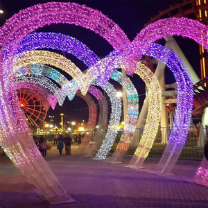 Esterno impermeabile LED grande motivo forma di amore natale paesaggio decorativo motivo di illuminazione - Product Image 5