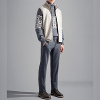 Fabricants OEM/ODM : Pull d'hiver pour homme personnalisable, design géométrique audacieux, tendance, vente en gros