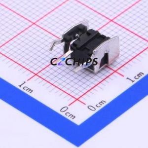 TSA067G43-250 Tactile Switch Bent Lead Through Hole-4P,6x6mm Switch Single Pole Single Throw Round Button 2.5N Right Angle - Product Image 2