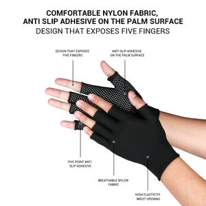 Guantes punteados de <span class=keywords><strong>Pvc</strong></span> de fabricación china Guante de nailon negro con punto de <span class=keywords><strong>Pvc</strong></span> blanco para trabajo de seguridad - Product Image 6