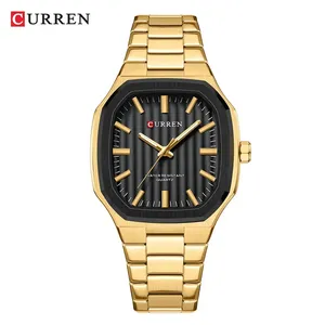 Nuevo reloj de pulsera de cuarzo de calidad CURREN 8458 para niños, reloj para hombre, abalorio de acero inoxidable, grandes relojes para hombre, reloj Montre Homme