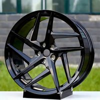 Jantes forgées sur mesure 16 17 18 19 20 21 22 pouces noires à 5 branches fendues 5x112 5x114.3 5x120 5x127 5x130 pour BMW Audi Mercedes