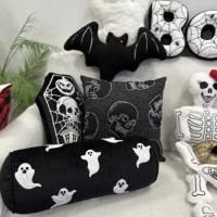 Coussin décoratif d'extérieur en forme d'animal en fourrure tissée, gonflable, floral et géométrique, pour Halloween, en mousse à mémoire de forme, vente en gros