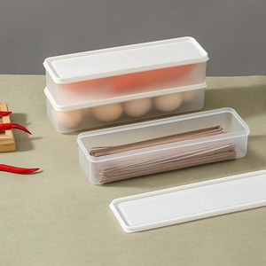 Extra Lange Transparante Rechthoek Luchtdichte Plastic Pantry Opslag <span class=keywords><strong>Container</strong></span> Voor Pasta Linguine Macaroni Voedsel Opslag & <span class=keywords><strong>Container</strong></span> - Product Image 2