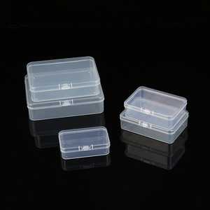 Rectangular Transparent PP Plastic Storage Box With Lid Small Desktop Organizer For Jewelry Socks Remote Control Shoes Underwear - Product Image 1
