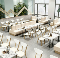 Meubles d'hôtel, table et chaises de café-restaurant, taille et couleur personnalisées, mobilier de restaurant industriel