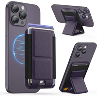 Nueva Funda de Teléfono Dos en Uno de Cuero PU Magnético con Tarjetero y Soporte, Cartera Multifuncional para Tarjetas para Uso en Escritorio