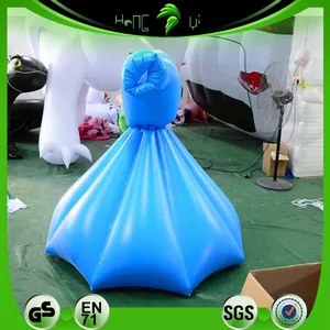 Hongyi Customized Inflatable Blue Clothes Dress Inflatable Blue Skirt For Princess