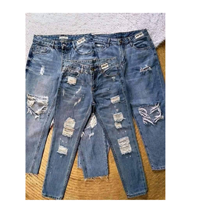 Jeans Desgastados de Segunda Mano para Mujer, Calidad Premium, Jeans Rotos Baratos para Mujer, <span class=keywords><strong>Ropa</strong></span> Usada para Mujer, Lote de <span class=keywords><strong>Ropa</strong></span> al Por Mayor - Product Image 3