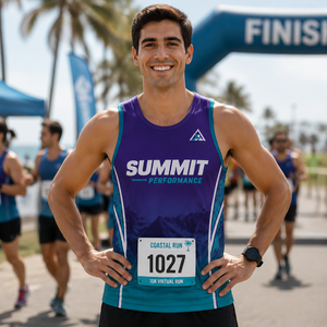 Custom <b>Running</b> <b>Singlet</b> Race Quick-Dry Tank Top Sports Triathlon Team Event Sublimation <b>Running</b> Marathon <b>Singlet</b> - Product Image 1