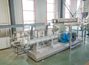 2023 produtos quentes 2-6 t/h automático pet cão gato comida peixe camarão aquático fazer extrusora máquina de alimentação linha de produção - Product Image 5