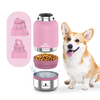 En stock prêt à expédier 3 en 1 32oz Portable unique chien bouteille d'eau bols en acier inoxydable isolé utilisation de voyage en plein air