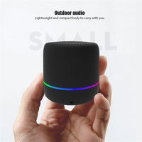 Mini haut-parleur Bluetooth sans fil portable, audio extérieur, lumière RGB, lecteur de musique rechargeable pour les voyages, le camping, le bureau