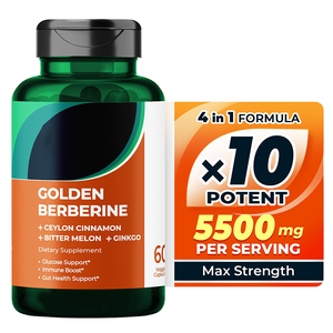 <span class=keywords><strong>Capsules</strong></span> d'extrait d'herbes OEM Berberine Gold Lend Monolite 4-en-1 Soutien du système immunitaire 60 gélules Complément alimentaire naturel 2 - Product Image 1