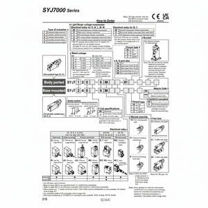 Válvula de control de válvula solenoide neumática SMC, válvula de control de SYJ7140-5LOZ - Product Image 1