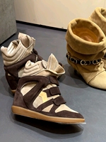 Bottes courtes plates à talon compensé en daim de veau de luxe de haute qualité pour femmes, style créateur, rehaussant la silhouette