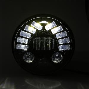 TIYPEOR Universal Round Motorcycle <strong>Headlight</strong> 7Inch DRL LED Car Super Bright Auxiliary Fog Light - Product Image 6