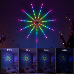 ไฟ LED แถบสี RGBIC หลายสี แบบพลังงานแสงอาทิตย์ สำหรับตกแต่งสตูดิโอ ร้านกาแฟ และห้องนั่งเล่น พร้อมแอปพลิเคชั่นควบคุม - Product Image 6