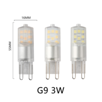Ampoule LED SMD 3W en gros du fabricant, mini lampe sans scintillement, AC 220-240V, économie d'énergie, culot G9 pour décoration intérieure