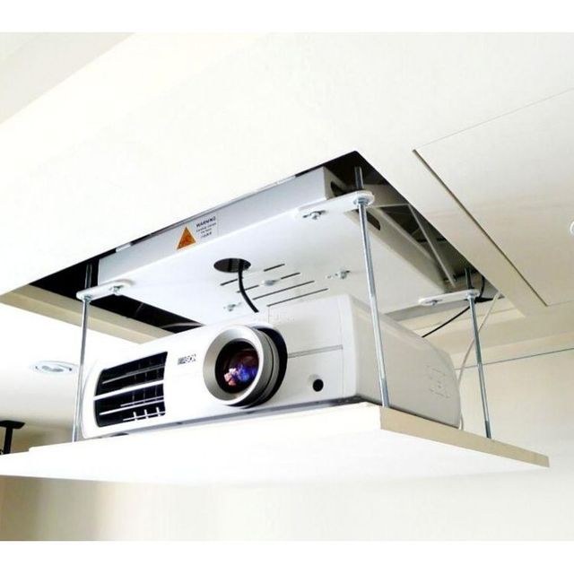 New Model Ceiling Recessed Electric Projector Ceiling Mount Home Theater Motorized Projector Lift Hot Sale