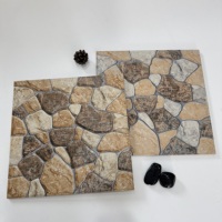 Carrelage de sol 3D concave en pierre convexe 300x300mm Surface mate pour véranda et balcon Carrelage