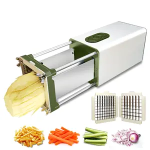 Food Grade Stainless Steel Electric Auto Potato Cutting Dicer Machine Portable Small High Effective French Fry Cutter
