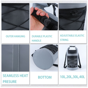 Sac à dos flottant de grande capacité en PVC imperméable, sac de randonnée robuste, sac sec pour le rafting, le camping en plein air, la plage, la natation, la plongée - Product Image 4