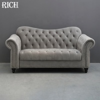 Canapé moderne en tissu velours rembourré, design détachable, dossier incurvé, pour la maison, le salon, l'hôtel, les mariages, la villa