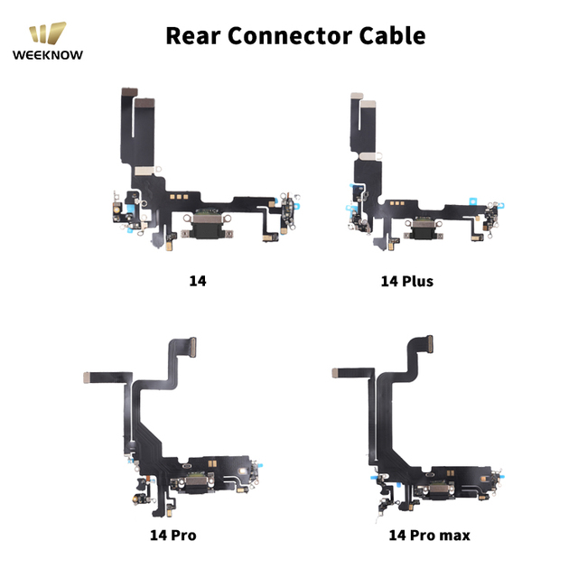 OEM Original Mobile Phone Parts Tail Interface Replacement USB Charging Port Connector 14 PLUS PRO MAX Flex Cable for IPhone