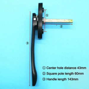 มือจับประตูหน้าต่างบานพับแบบกันสนิม ทำจากสแตนเลสผสมสังกะสี ดีไซน์บางเฉียบ สำหรับใช้ในอพาร์ทเมนต์และโรงแรม - Product Image 2