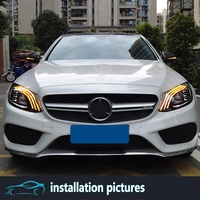 Ensemble de phares LED complet pour Mercedes Benz classe C W205 2015 à 2021 Maybach démarrage de l'animation des phares