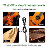 Mini microphone à contact pour violon, guitare, guqin, transducteur de vibrations pour enregistrement et performance en direct