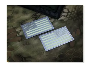 ארה"ב אמריקה דגל תיקון ימין שמאל ארה"ב דגל זוהר רעיוני תיקוני עבור אחיד תיקון זוהר בחושך תיק