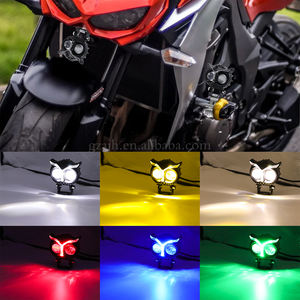 Nouveau projecteur de hibou de véhicule électrique de <span class=keywords><strong>moto</strong></span> de LED transfrontalière jaune blanc modifié phare de <span class=keywords><strong>faisceau</strong></span> lointain pour la Position avant - Product Image 3