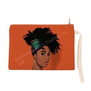 Cute Girl Imprimé Portable Coin Key Storage Card Bag Sac de <span class=keywords><strong>maquillage</strong></span> pour femmes africaines - Product Image 5