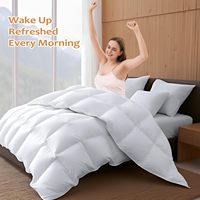 Couette, couette de luxe en duvet d'oie King Size 850 + Fill-Power, moelleux et confortable avec insert de couette 1000T 100% coton