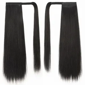 Оптовый Поставщик, необработанные волосы на заколке для конского хвоста, недорогие бразильские пучки волос 10A, 12 а, человеческие волосы для наращивания Yaki, хвост