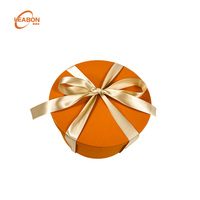 Boîtes en papier rondes personnalisées de luxe avec logo et ruban en velours pour mariage, Saint-Valentin, fleurs, chocolats, bonbons, bijoux, emballage de bougies