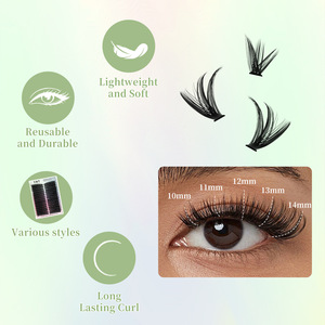 Người Mới Bắt Đầu Thân Thiện Với Lông Mi Mở Rộng Handmade Cao Cấp Phân Khúc Cụm Lashes DIY Kit Hàn Quốc Pbt Flared Fox Cat Eye Làm Từ - Product Image 5