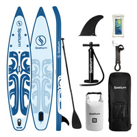Planche de paddle gonflable en PVC épaissi avec technologie Drop Stitch pour adulte (SUP) – Idéale pour le ski nautique, le yoga, le surf aquatique, les voyages et la compétition